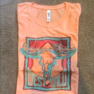 Next Level Apparel Peach Graphic Tee